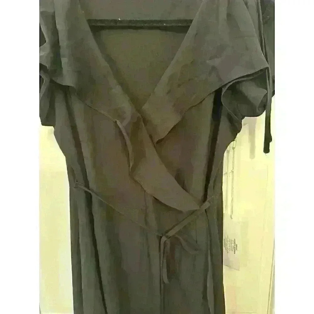 Bishop‎ and Young Anthropologie Black Tara Wrap Dress size S NWT - Picture 2 of 4